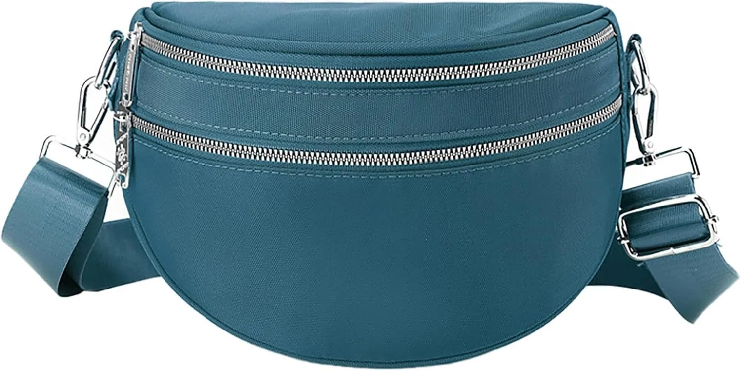 Small Shoulder Bag Lightweight Nylon Fabric Women's Bag Fashion Ladies Shoulder Laptop Messenger & (BU2, One Size)
