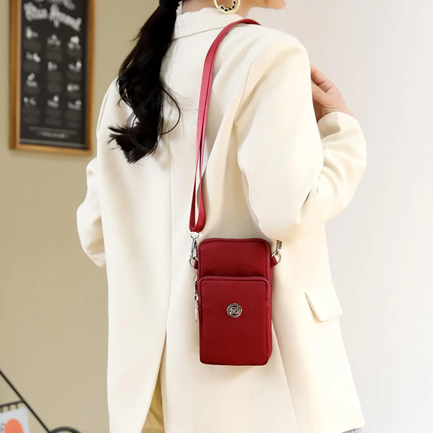 Soft PU Leather Shoulder Bag Shoulder With Credit CellPhone Messenger Wallet Handbag Slots Mini Purse For Women