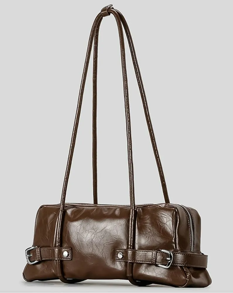 Soft Vegan Leather Shoulder Bag for Women Vintage Large Tote Purse Y2K Underarm Handbags Satchels