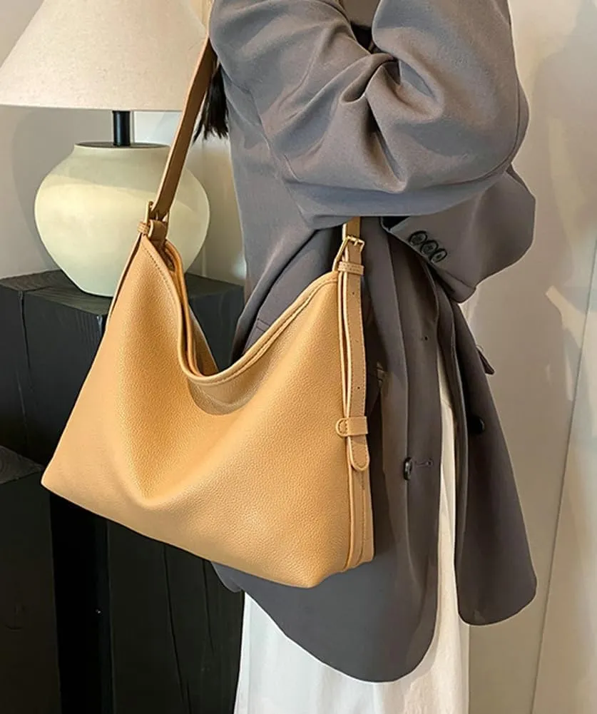 Soft Vegan Leather Shoulder Bags for Women Casual Crossbody Tote Purse Handbag Ladies Work Top Handle Satchels 2psc