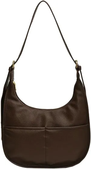 Soft Vegan Leather Shoulder Crossbody Bag for Women Large Dumpling Tote Purse Handbag Casual Work Satchels