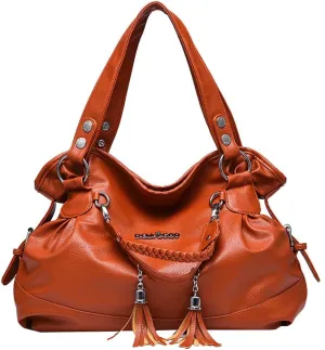 Soft Vegan Leather Shoulder Purses for Women Large Capacity Tote Handbags Trendy Top Handle Satchels 2025