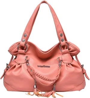 Soft Vegan Leather Shoulder Purses for Women Large Capacity Tote Handbags Trendy Top Handle Satchels 2025