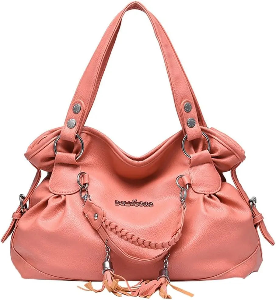 Soft Vegan Leather Shoulder Purses for Women Large Capacity Tote Handbags Trendy Top Handle Satchels 2025