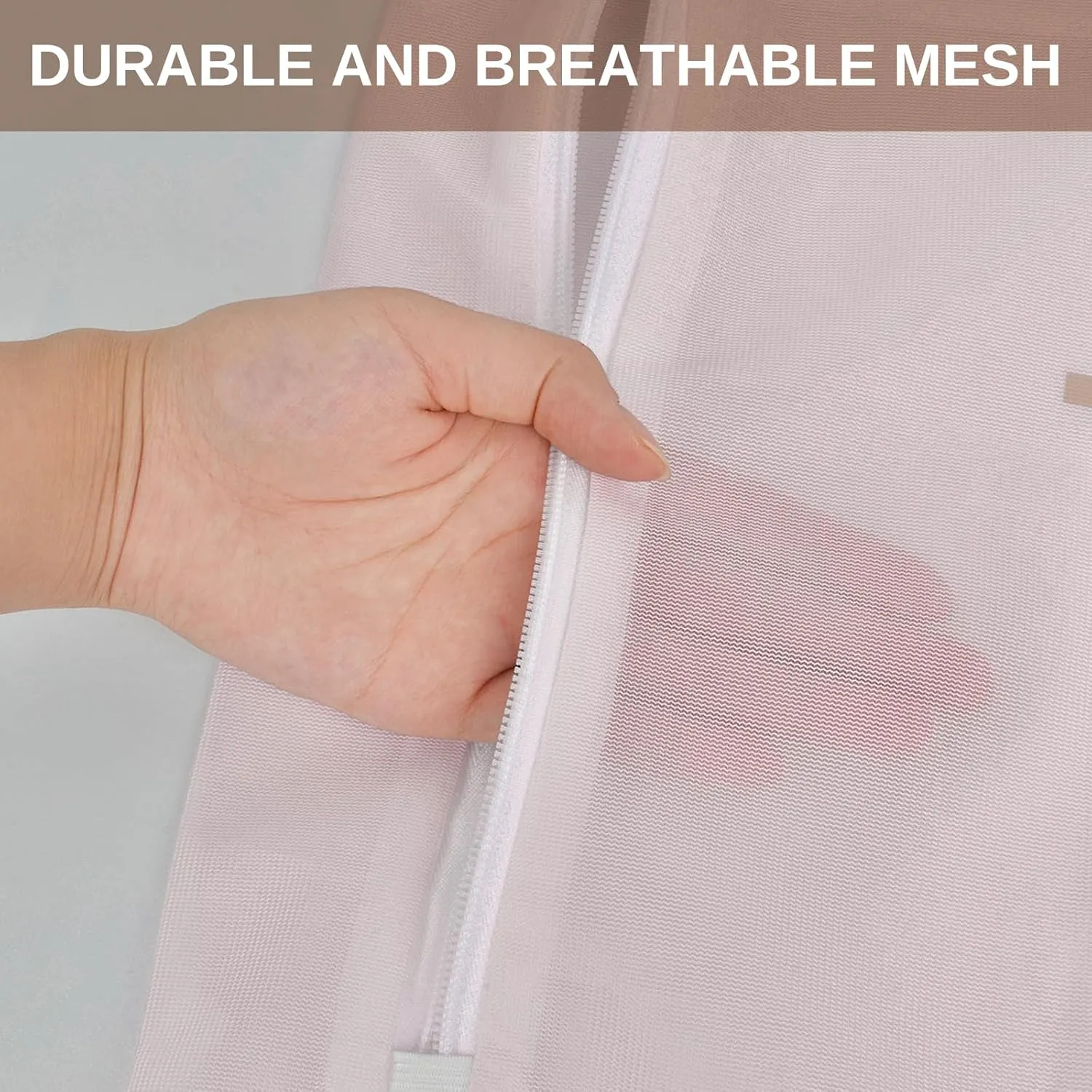 Sylfairy Mesh Laundry Bag for Delicates, Underwear and Lingerie, Travel Storage Organize Bag, Makeup Organizer Bag, 3pcs Medium, Pink, Zipper Closure