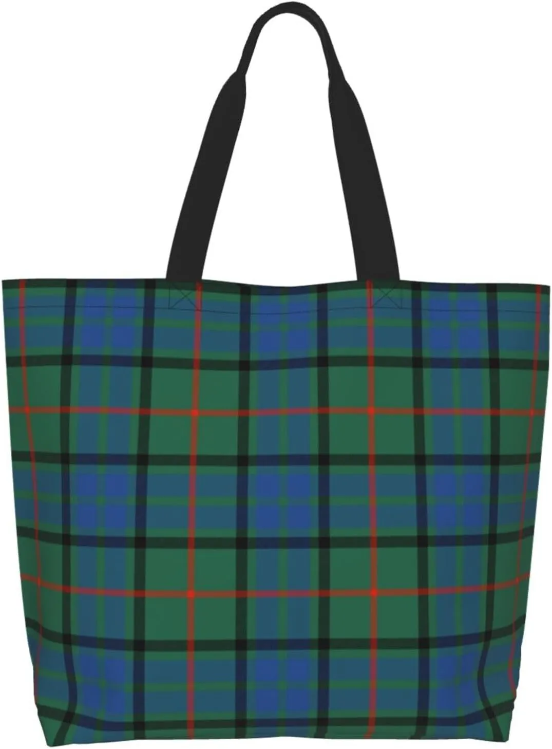 Tartan Tote Bag For Women Weekender Travel Bag Reusable Grocery Bags Large Totes Handbags