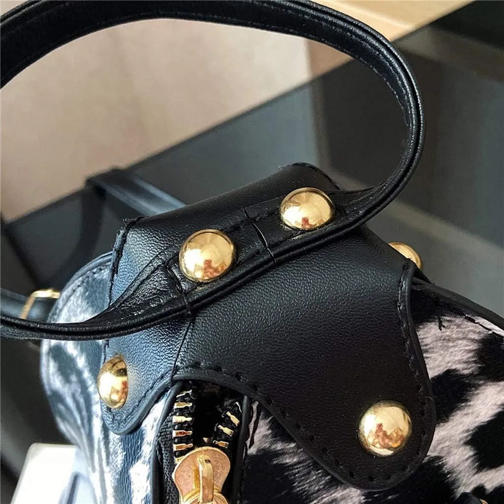 Tote Bag For Women Leopard Print Handbags Women Messenger Fashion Mini Trend Leather Shoulder Small Bag For Shopping Travel F