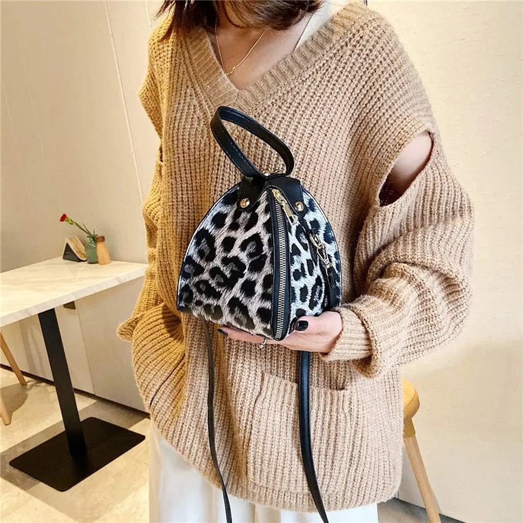 Tote Bag For Women Leopard Print Handbags Women Messenger Fashion Mini Trend Leather Shoulder Small Bag For Shopping Travel F