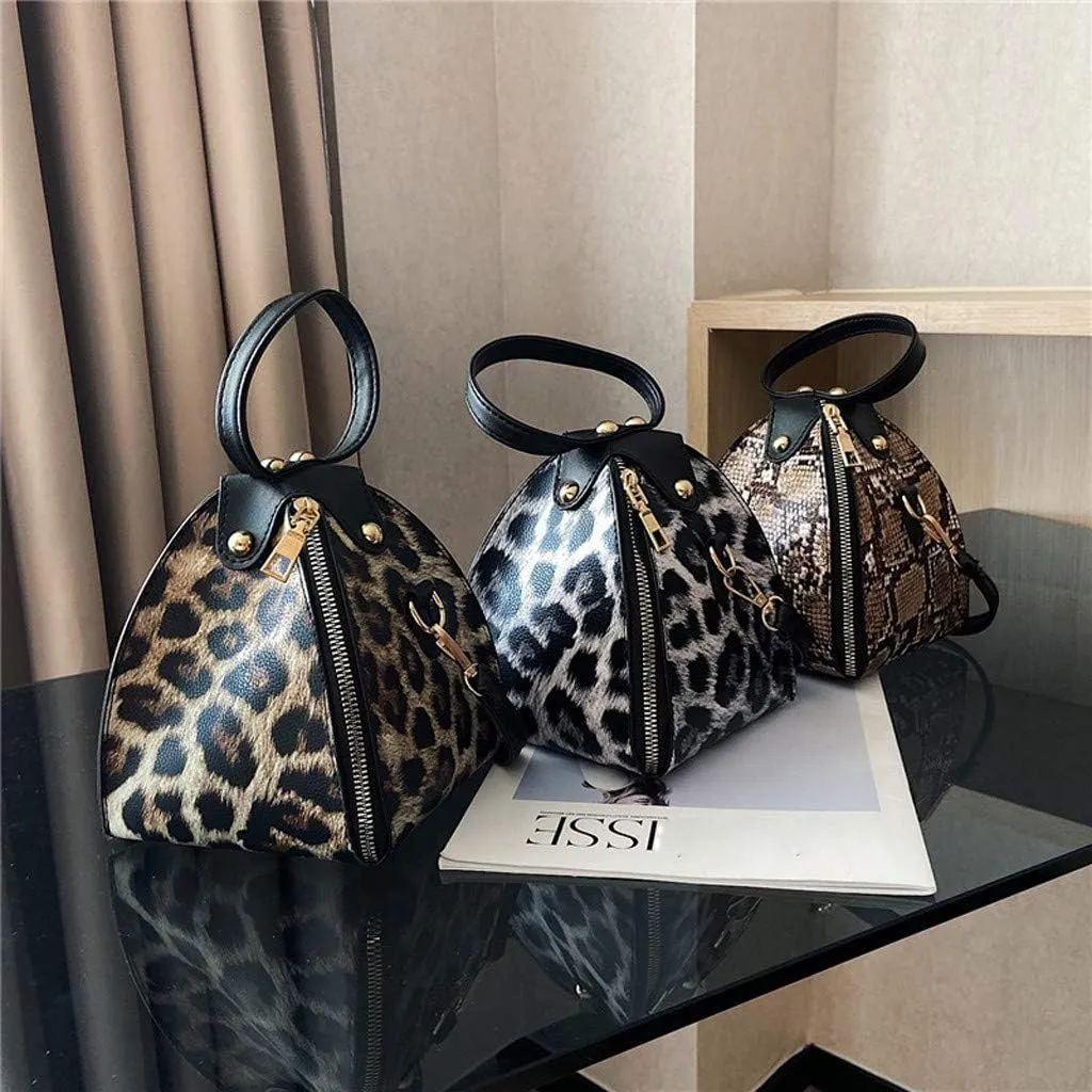 Tote Bag For Women Leopard Print Handbags Women Messenger Fashion Mini Trend Leather Shoulder Small Bag For Shopping Travel F