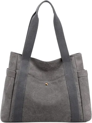 Tote Bags for Women Summer Causal Canvas Handbags Lightweight Foldable Reusable Shoulder Bag Hobos Top Handle Schoolbag