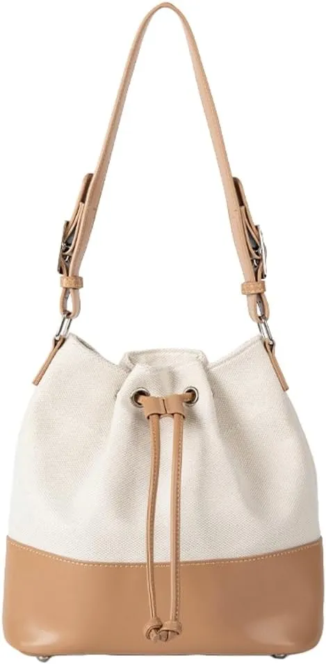 Trendy Bucket Bag for Women Vegan Leather Shoulder Bags Large Tote Purse Handbags Splicing Underarm Satchels 2025