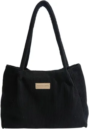 Trendy Corduroy Hobo Bags Women Crescent Crossbody Purse Slouchy Satchels Shoulder Bag Top-handle Travel Tote Handbag