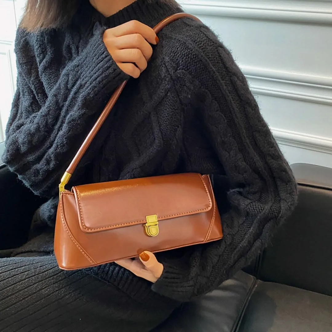 Trendy Purses for Women Satchel Leather Tote Bag Y2k Small Shoulder Bag Vintage Hobo Handbag Evening Clutch Purse