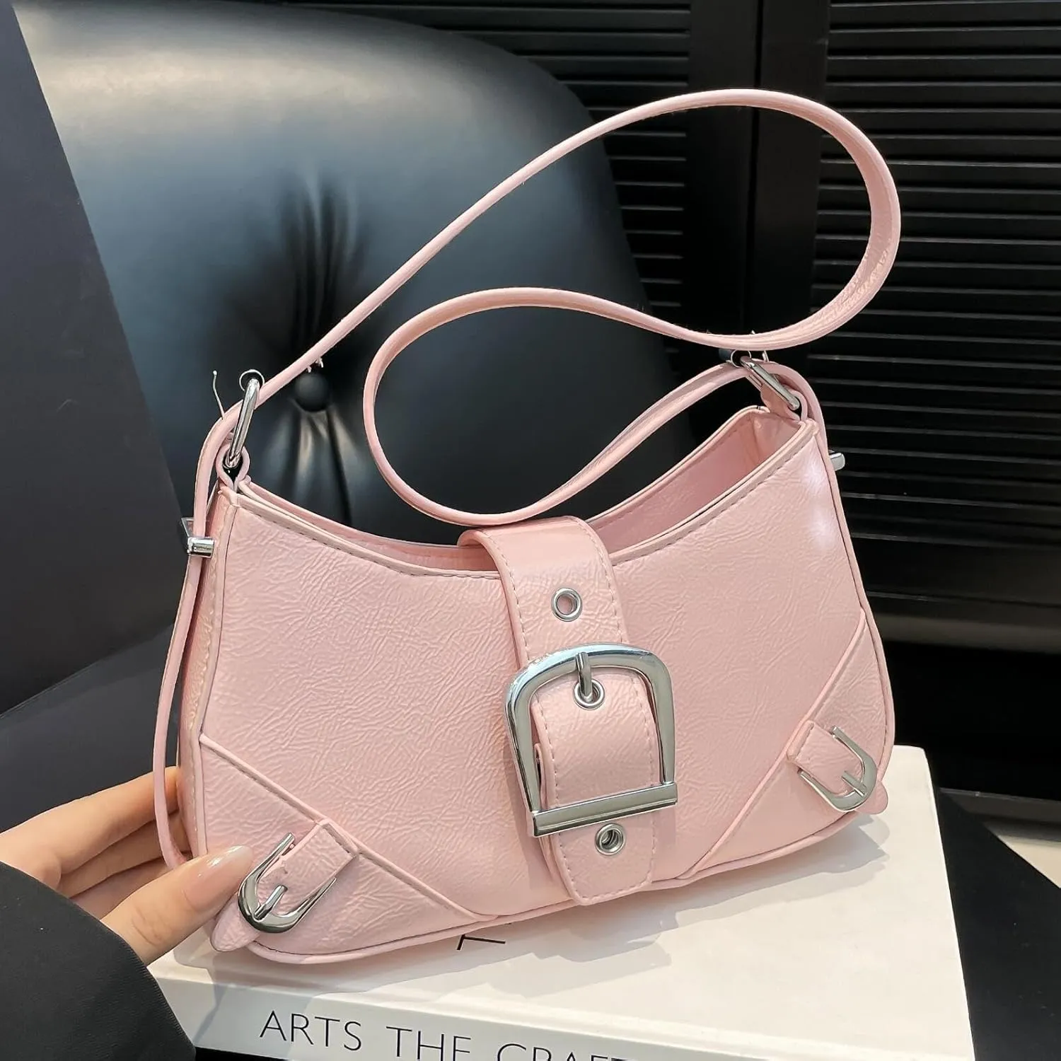 Trendy Satchel Shoulder Crossbody Bag for Women Handbag and Purses Y2K Hobos with Adjustable Strap