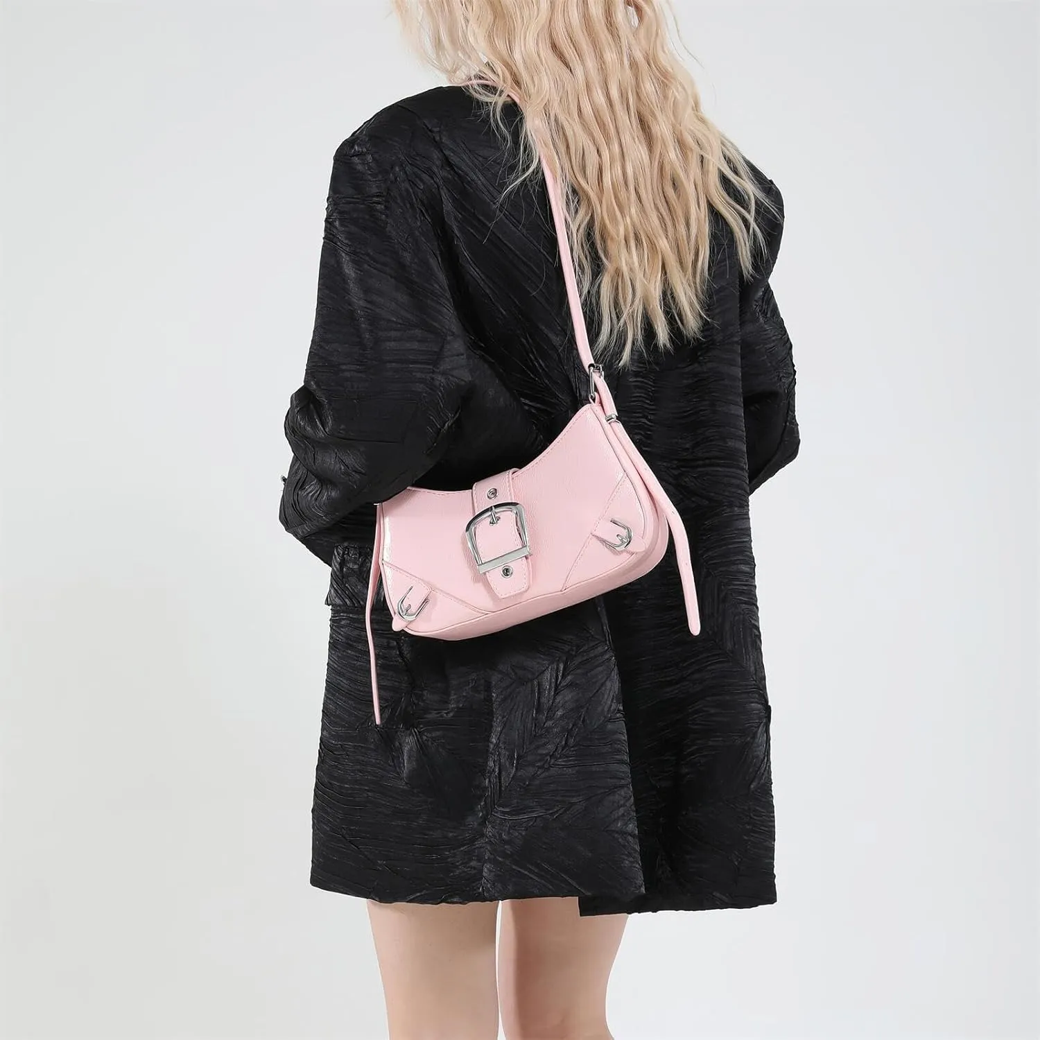 Trendy Satchel Shoulder Crossbody Bag for Women Handbag and Purses Y2K Hobos with Adjustable Strap