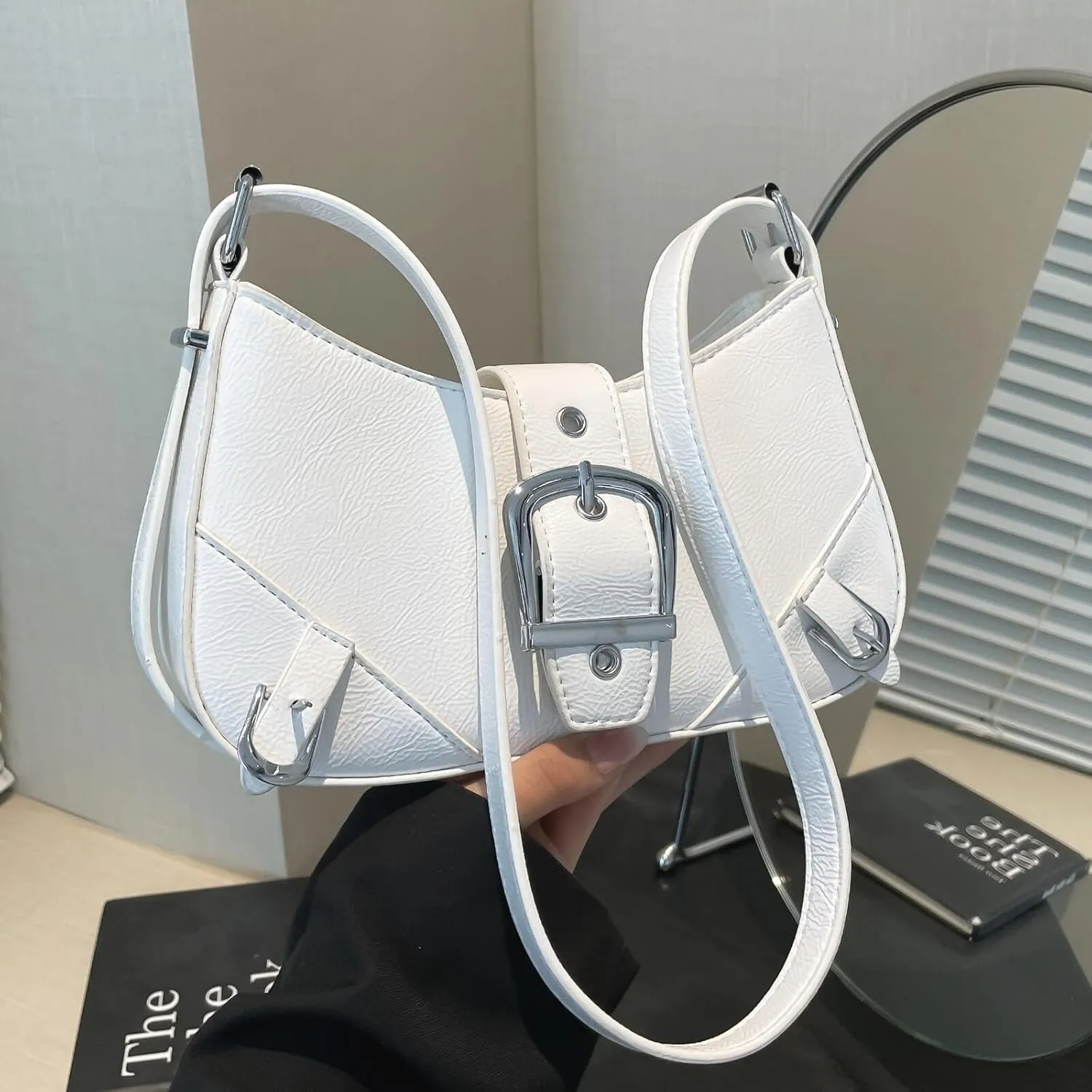 Trendy Satchel Shoulder Crossbody Bag for Women Handbag and Purses Y2K Hobos with Adjustable Strap