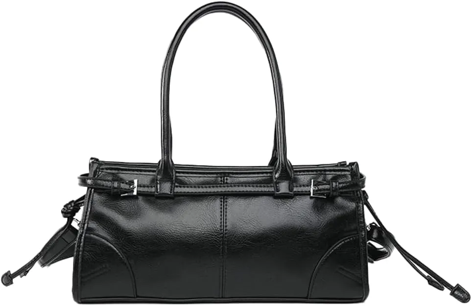 Trendy Shoulder Crossbody Bags for Women Y2K Tote Purse Small Vintage PU Leather Handbag Ladies Underarm Satchels