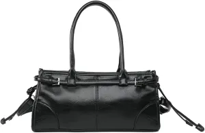 Trendy Shoulder Crossbody Bags for Women Y2K Tote Purse Small Vintage PU Leather Handbag Ladies Underarm Satchels
