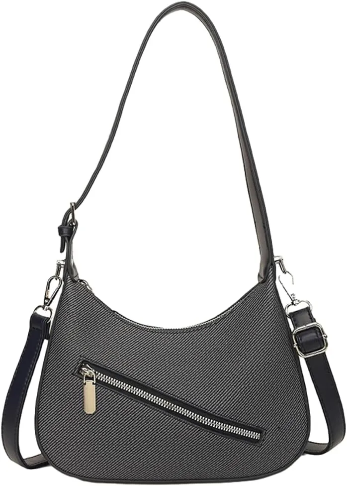 Trendy Vegan Leather Crossbody Shoulder Bags for Women Small Dumpling Tote Purse Y2k Zipper Handbags Satchels