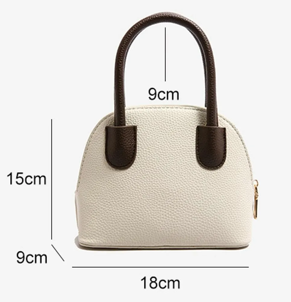 Trendy Vegan Leather Shoulder Bag for Women Small Y2k Crossbody Tote Purse Shell Handbags Top Handle Satchels