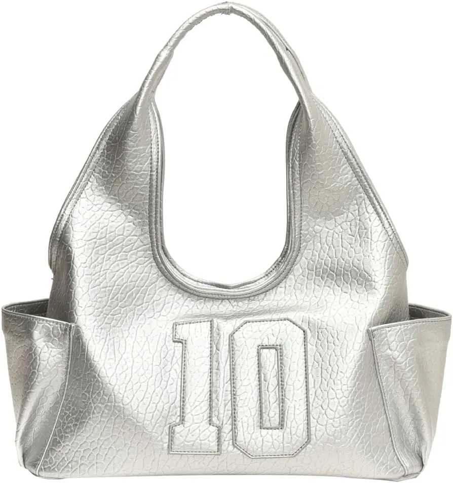 Trendy Vegan Leather Shoulder Bag for Women Top Handle Handbag Y2K Large Tote Purse Working Underarm Satchels