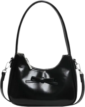 Trendy Vegan Leather Shoulder Crossbody Bag for Women Small Y2k Tote Purse Cute Handbags Top Handle Satchels