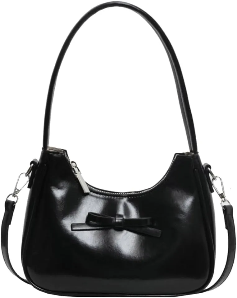Trendy Vegan Leather Shoulder Crossbody Bag for Women Small Y2k Tote Purse Cute Handbags Top Handle Satchels