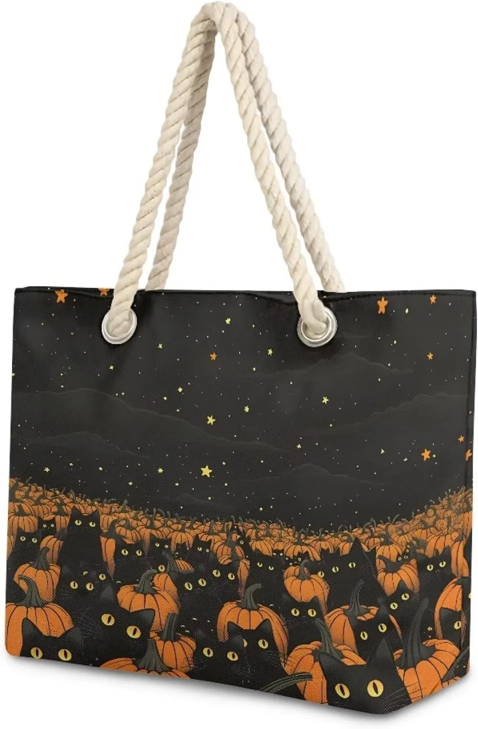 Vacation Beach Bag for Ladiess Women Medium Casual Travel Tote Bag Swim Pool Totes Bag with Hemp Rope Handle