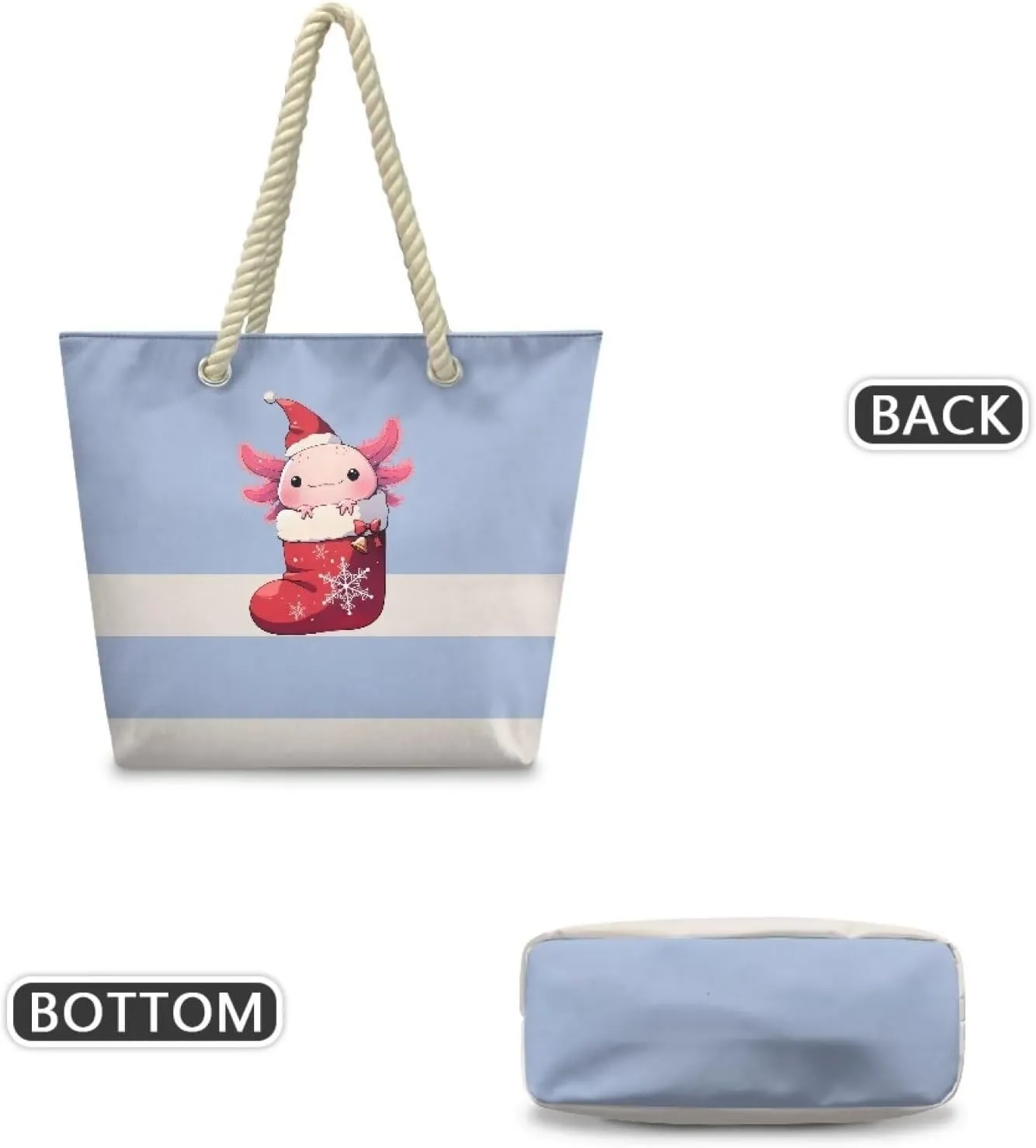 Vacation Beach Bag for Ladiess Women Medium Casual Travel Tote Bag Swim Pool Totes Bag with Hemp Rope Handle