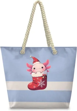 Vacation Beach Bag for Ladiess Women Medium Casual Travel Tote Bag Swim Pool Totes Bag with Hemp Rope Handle
