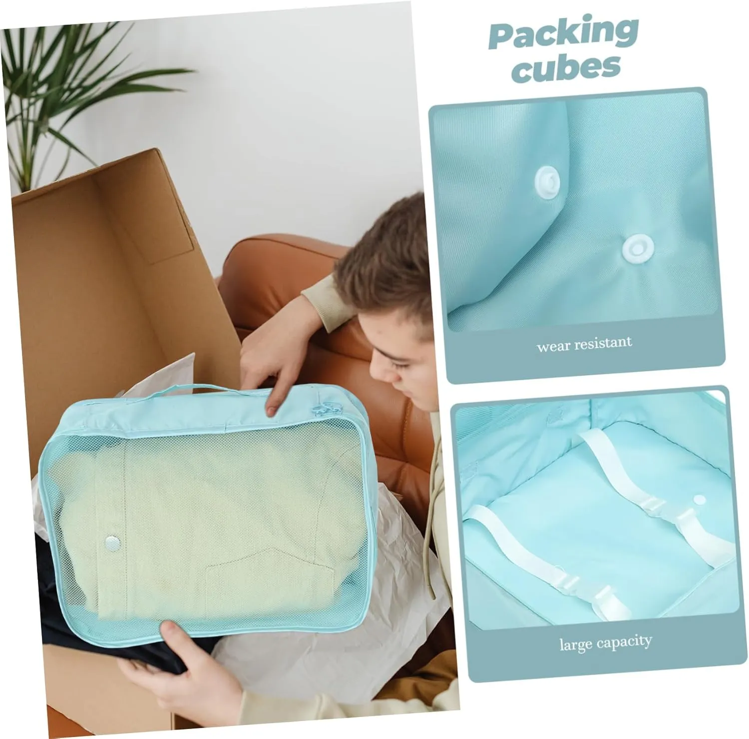 VALICLUD Travel Packing Cubes Set 7pcs Luggage Organizer Bags Suitcase Packing Cubes Travel Pouches Suitcase Organizer