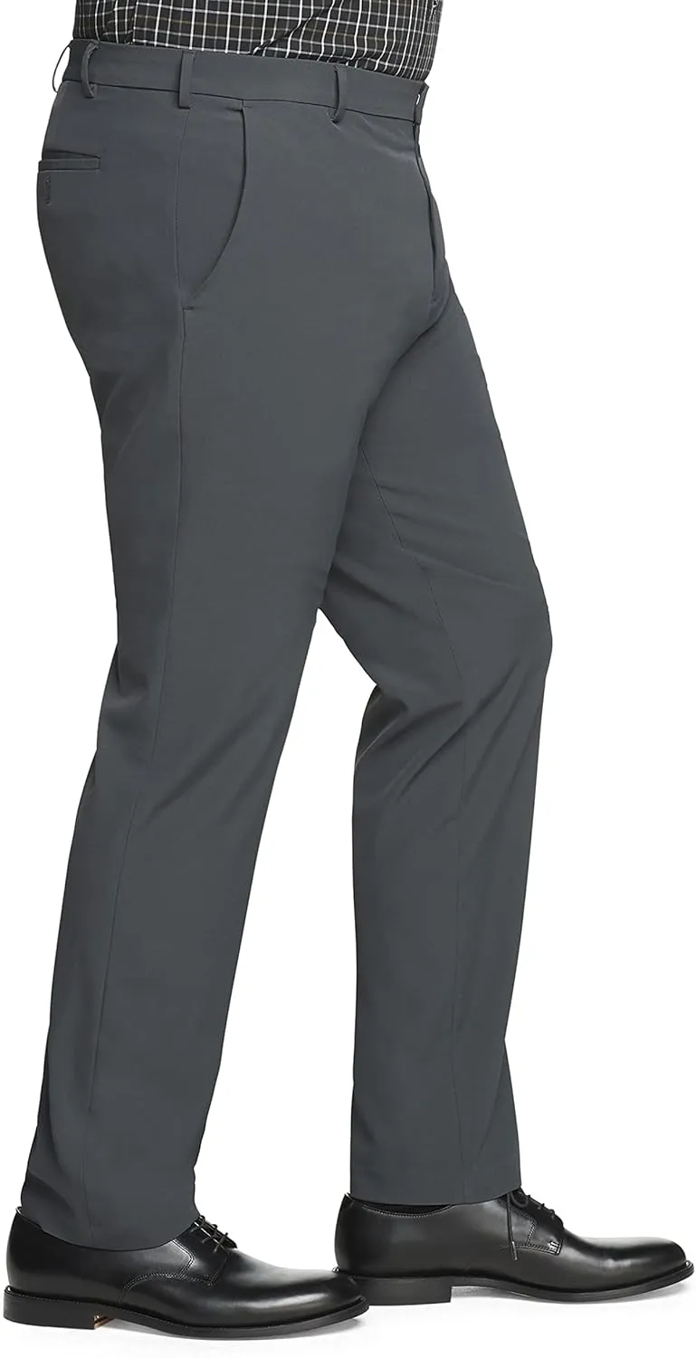Van Heusen Men's Big and Tall Stain Shield Stretch Straight Fit Flat Front Dress Pant