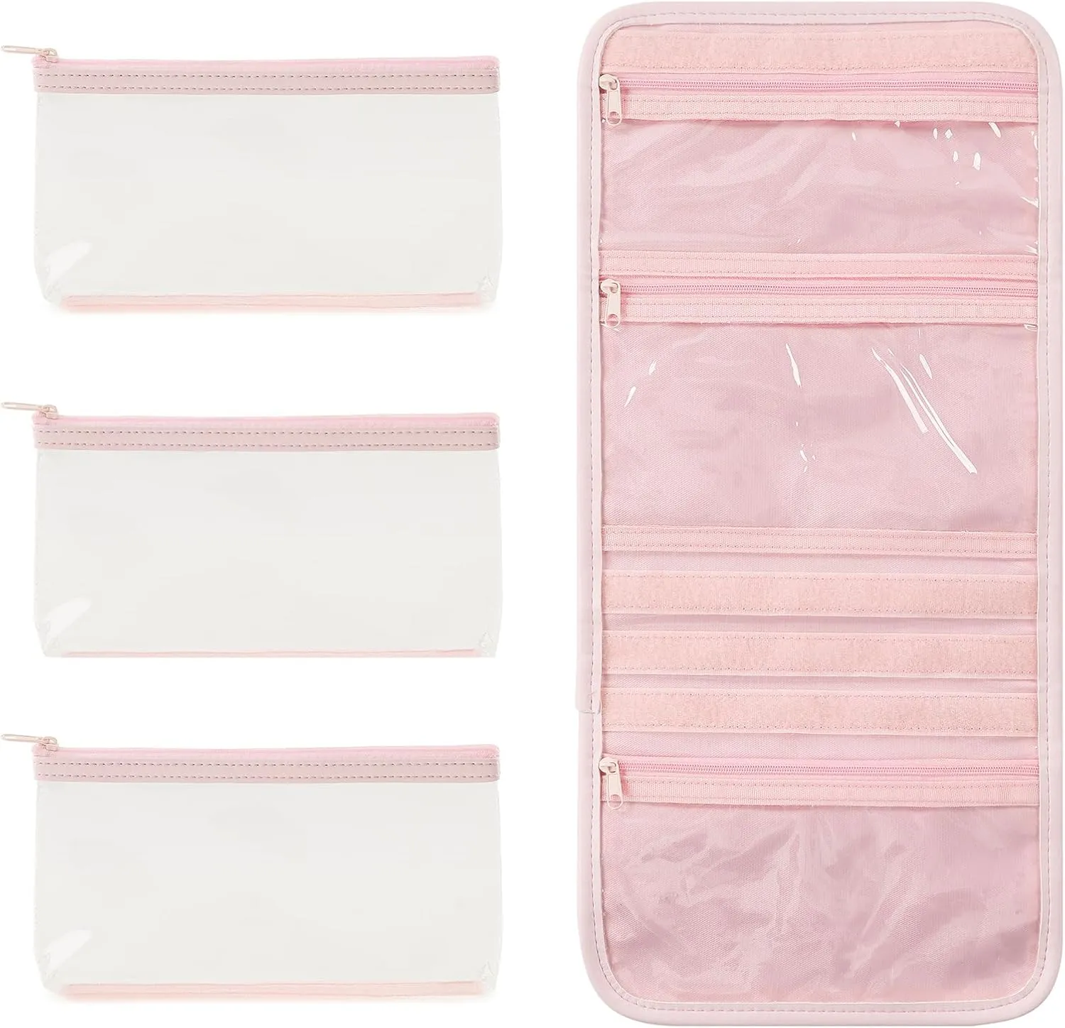 VanFn Cosmetic Bags, Makeup Bag Cosmetic Bag for Women Cosmetic Travel Makeup Bag Large Travel Toiletry Bag for Girls Make Up Bag Brush Bags P.Travel Series