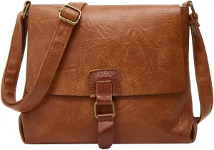 Vintage Shoulder Crossbody Purse for Women Soft Vegan Leather Tote Bag Casual Small Handbag Messenger Satchels