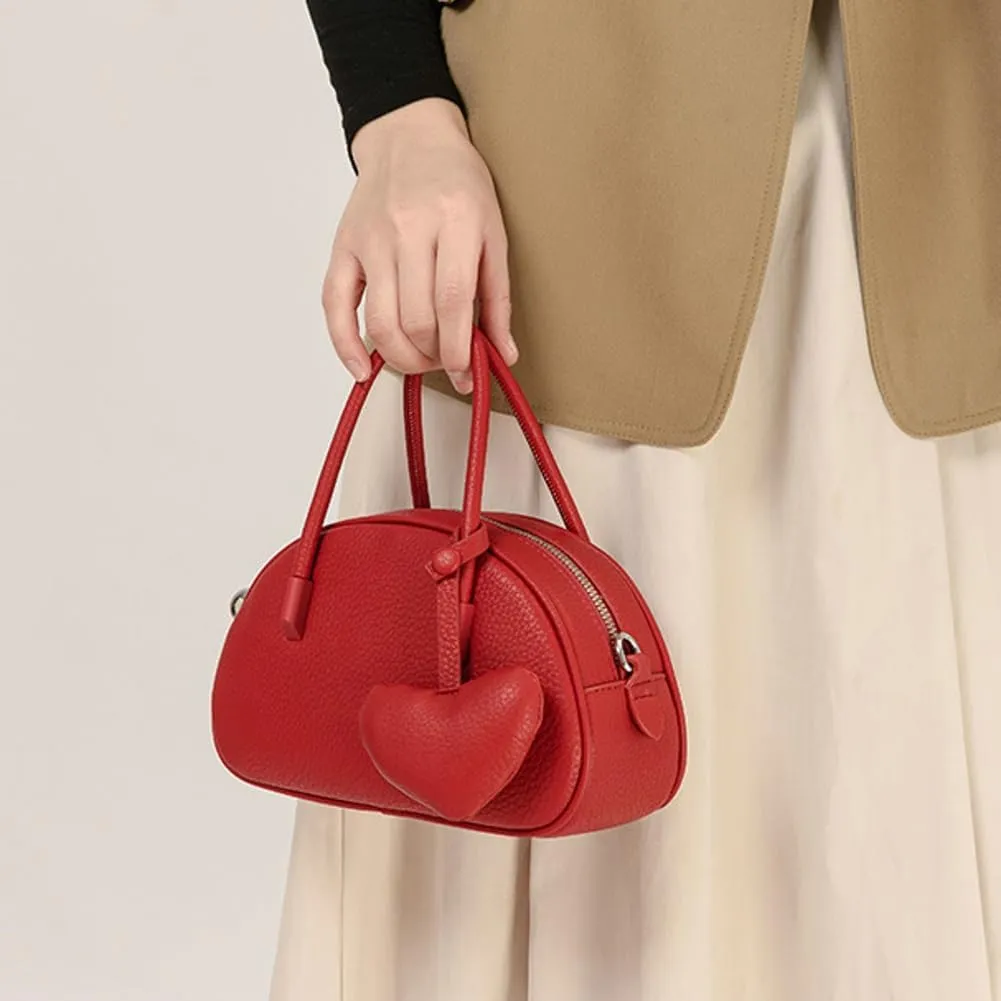 Vintage Small Crossbody Purse for Women Soft Vegan Leather Shoulder Tote Bag Cute Shell Handbags Clutch Satchels