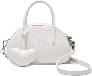Vintage Small Crossbody Purse for Women Soft Vegan Leather Shoulder Tote Bag Cute Shell Handbags Clutch Satchels