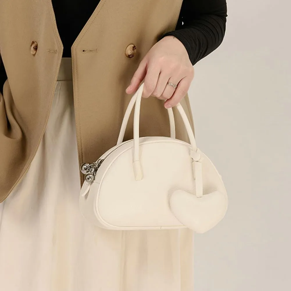 Vintage Small Crossbody Purse for Women Soft Vegan Leather Shoulder Tote Bag Cute Shell Handbags Clutch Satchels