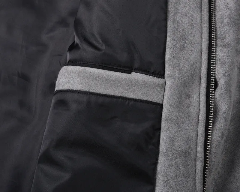 Vintage Solid Deerskin Multi-Pocket Zip Jacket