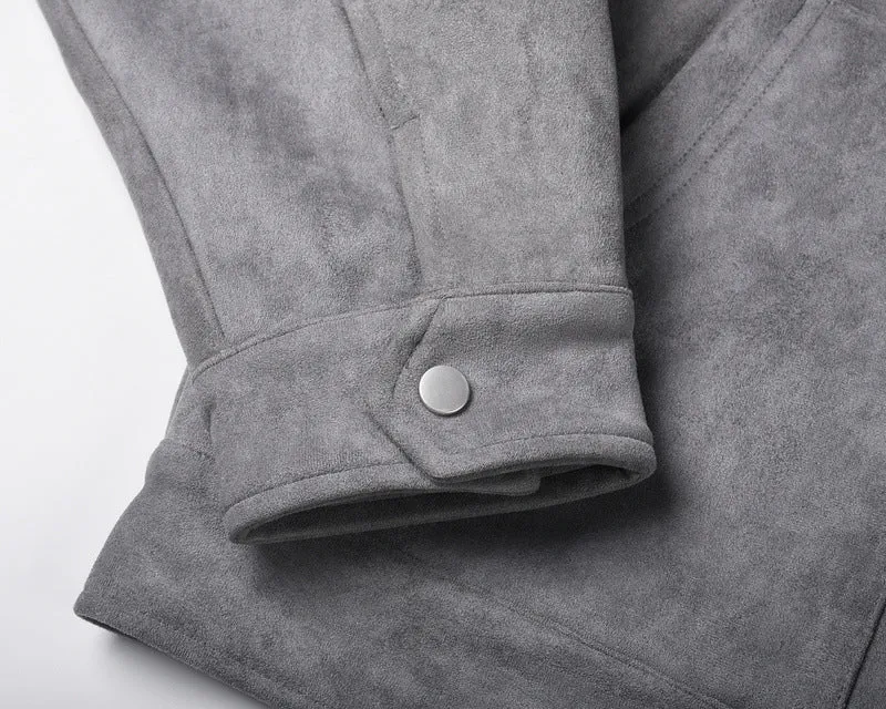 Vintage Solid Deerskin Multi-Pocket Zip Jacket