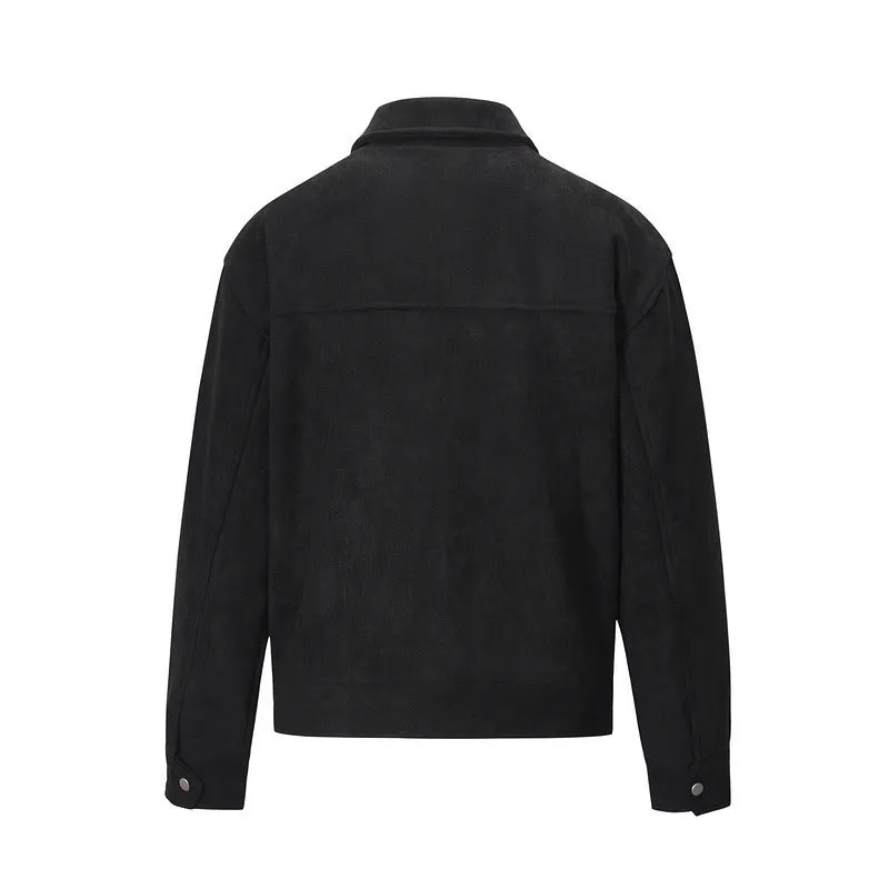 Vintage Solid Deerskin Multi-Pocket Zip Jacket