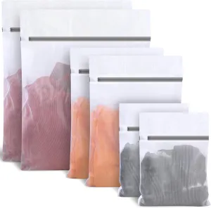 vivinin 6 PCS Mesh Laundry Bags for Delicates, 3 Size Laundry Bag with Premium Zipper, Laundry Bags Mesh Wash Bags for Travel Organizing, Delicate Laundry Bag With Premium Gray