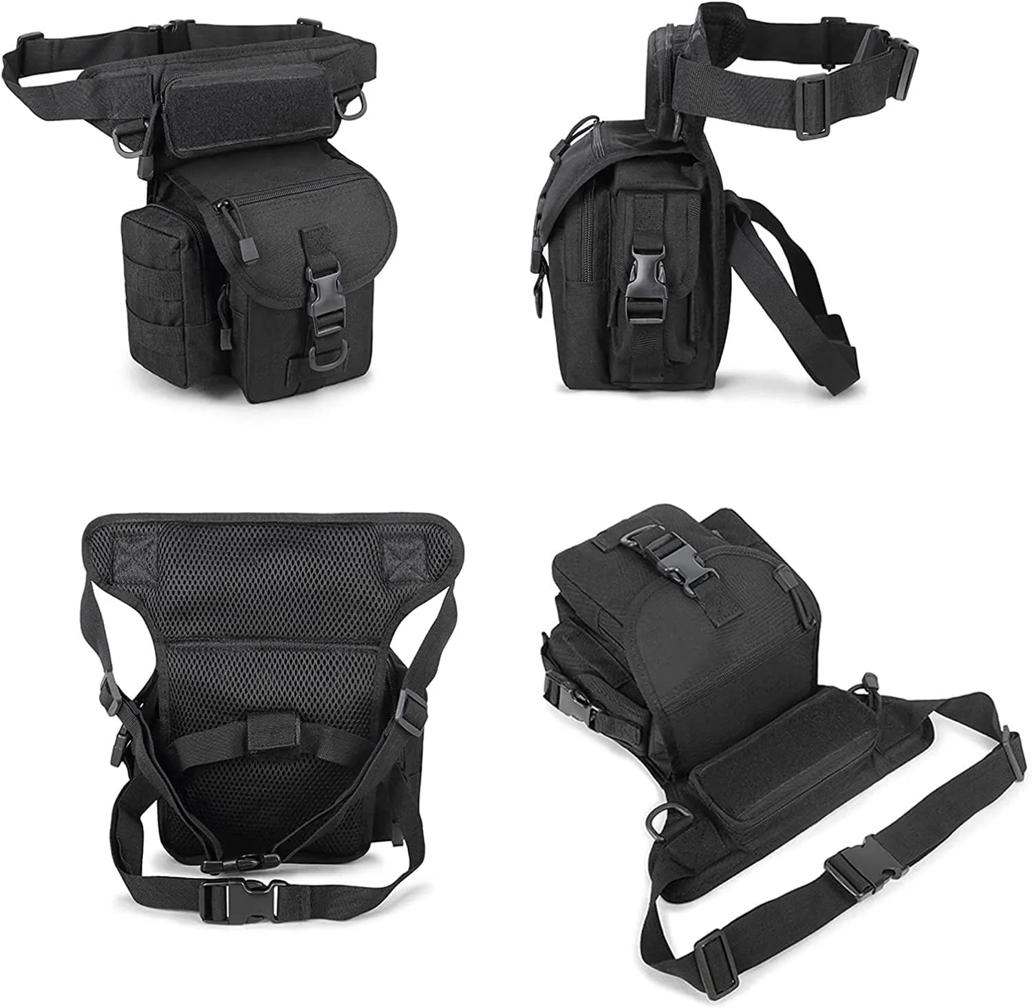 Waterproof Drop Leg Pouch Bag, Outdoor Bike Cycling Hiking Thigh Bag, Drop Leg Bag Pouches(Black)