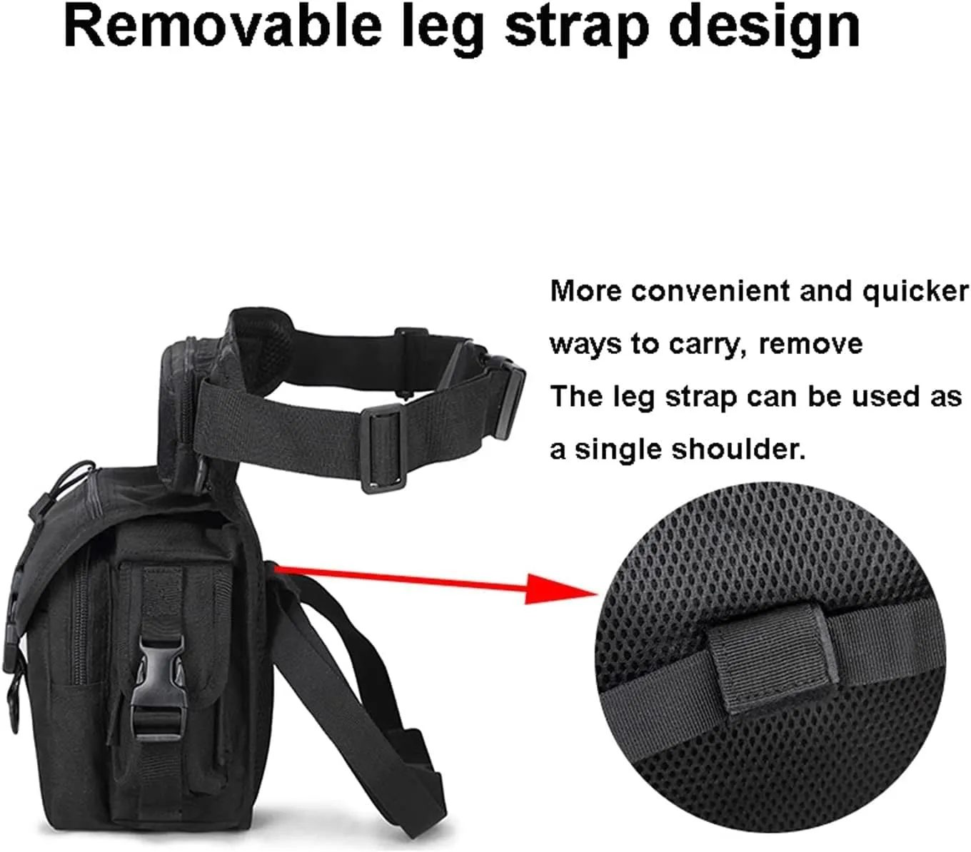 Waterproof Drop Leg Pouch Bag, Outdoor Bike Cycling Hiking Thigh Bag, Drop Leg Bag Pouches(Black)