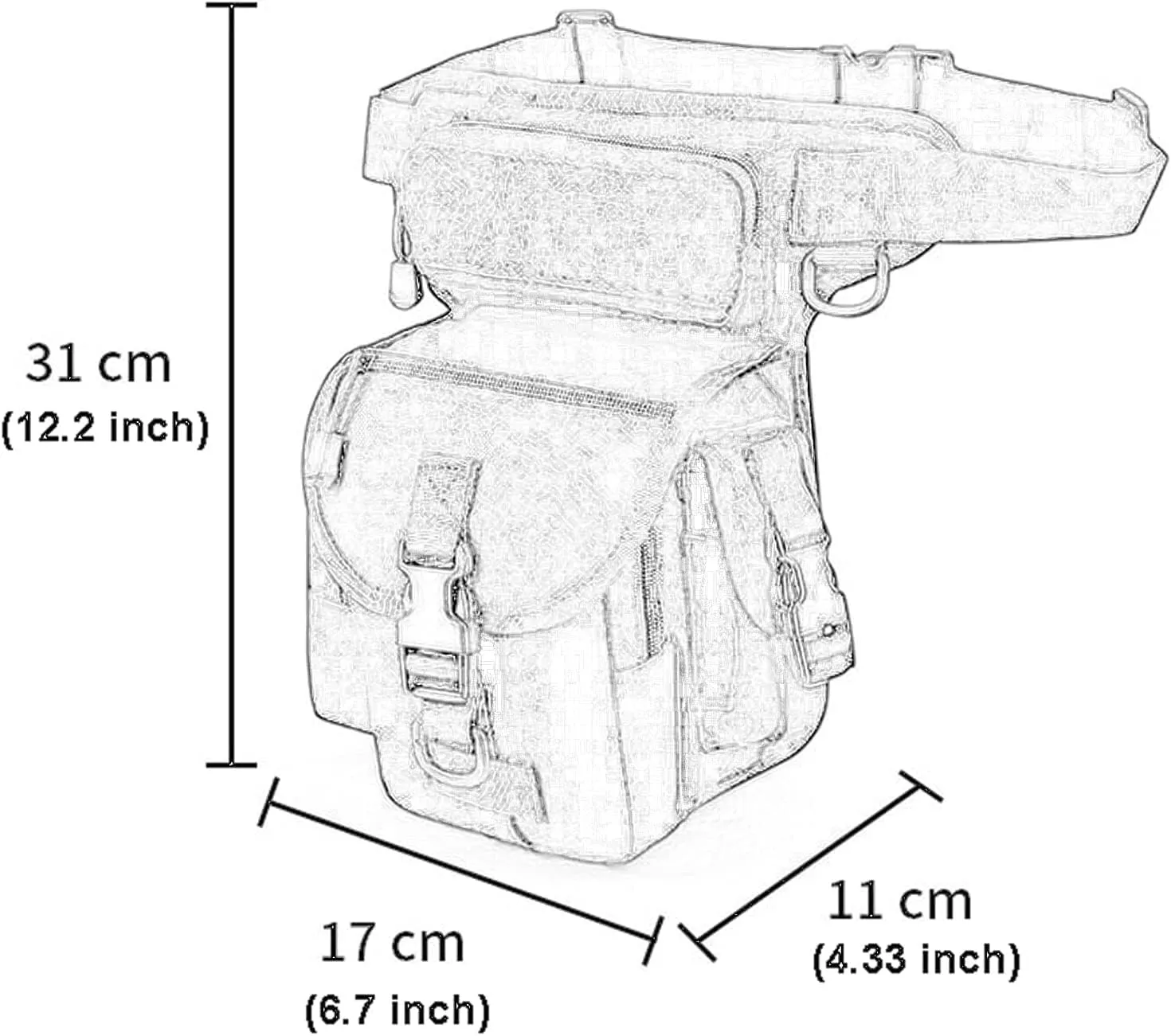 Waterproof Drop Leg Pouch Bag, Outdoor Bike Cycling Hiking Thigh Bag, Drop Leg Bag Pouches(Black)