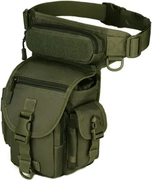 Waterproof Drop Leg Pouch Bag, Outdoor Bike Cycling Hiking Thigh Bag, Drop Leg Bag Pouches(Green)