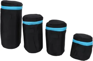 Waterproof Neoprene Camera Lens Pouch Bag Kit with Metal Buckle Zipper for DSLR Micro Single Lenses Outdoor Shooting