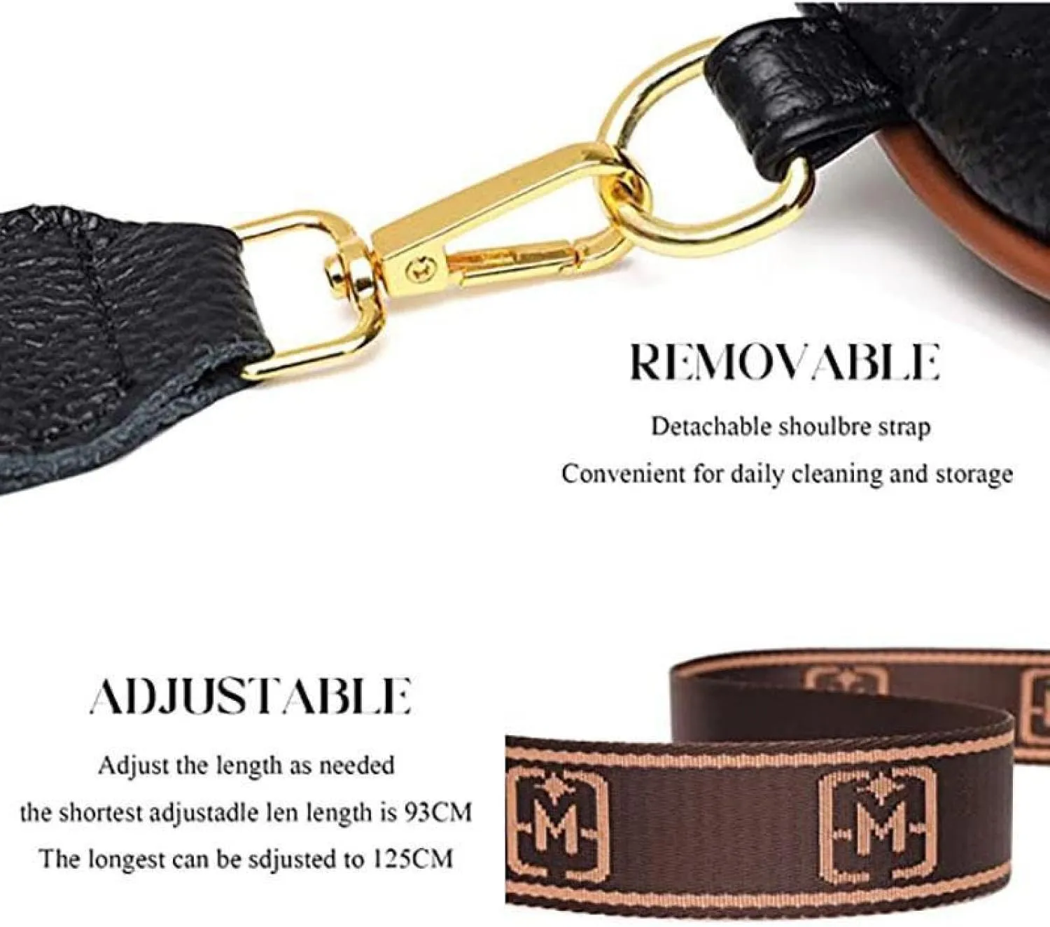 Women's Belt Bag, Diamond Quilted Embroidery, Leather, Casual Women's Crossbody Bag, Travel Sports Chest Bag black