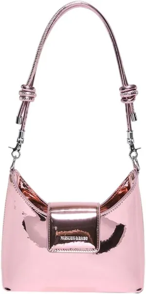Women's Glossy Vegan Leather Shoulder Bag Small Y2k Crossbody Tote Purse Dumpling Handbag Top Handle Satchels