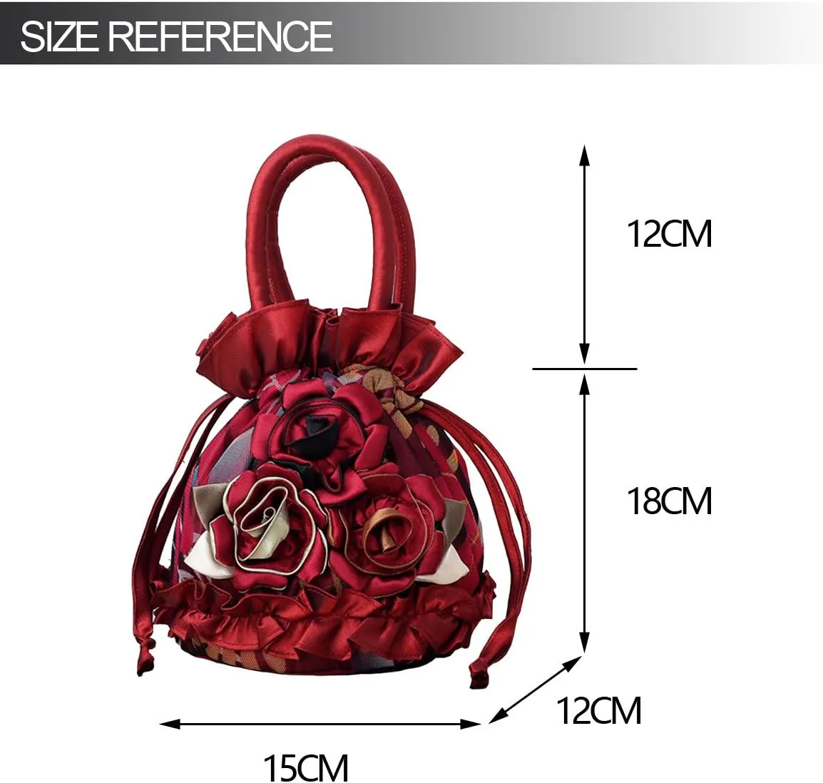 Womens Ladies Handbag Drawstring Bucket Bag Coin Purses Key Bags Cash Money Phone Pouches