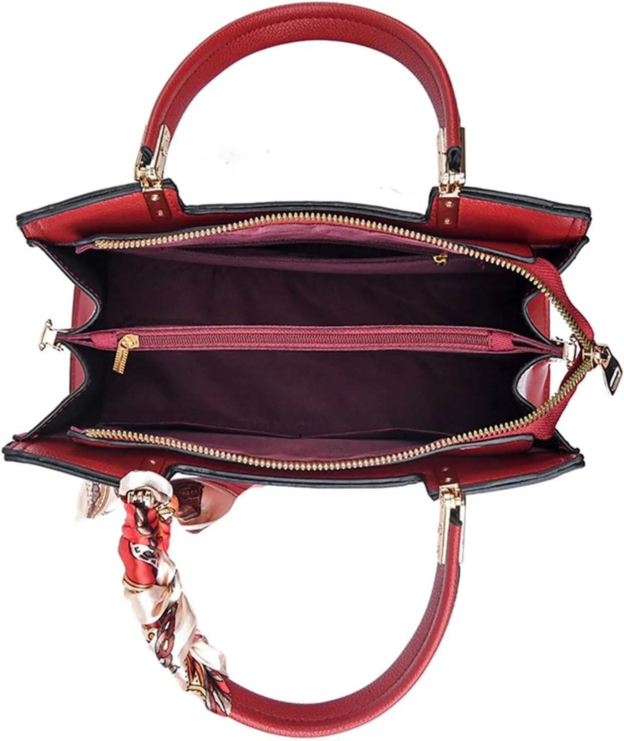 Women's Purses and Handbags Stadium Crossbody Messenger Bags for Concerts Sporting Events Travel Bag with Zipper(Red)